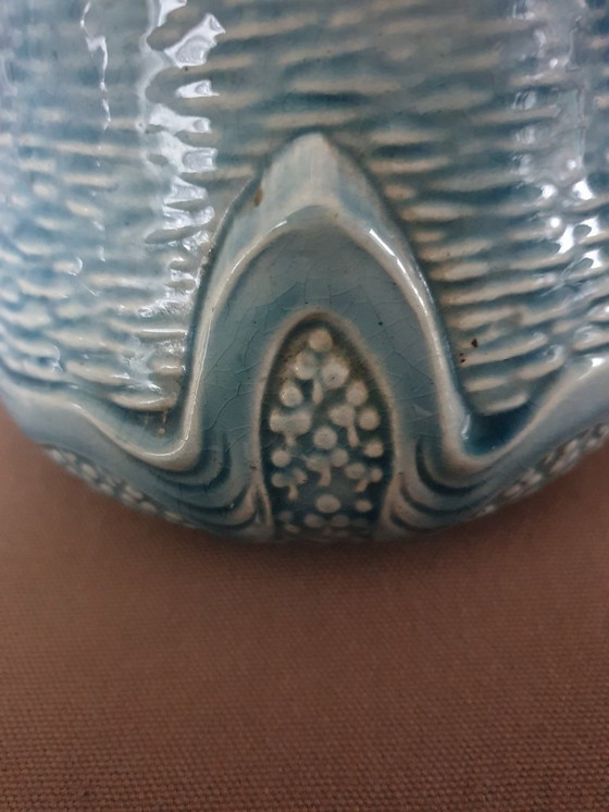 Image 1 of Art Nouveau vase ca. 1900 - relief rose - 27 cm