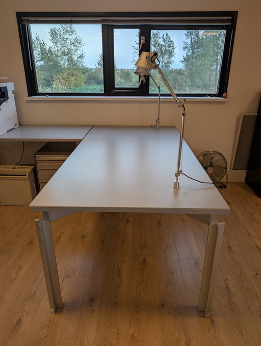 Bulo desk with 2x Artemide Tolomeo desk lamp