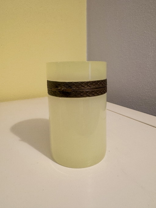 Green Opalite Box with Art Nouveau Mount