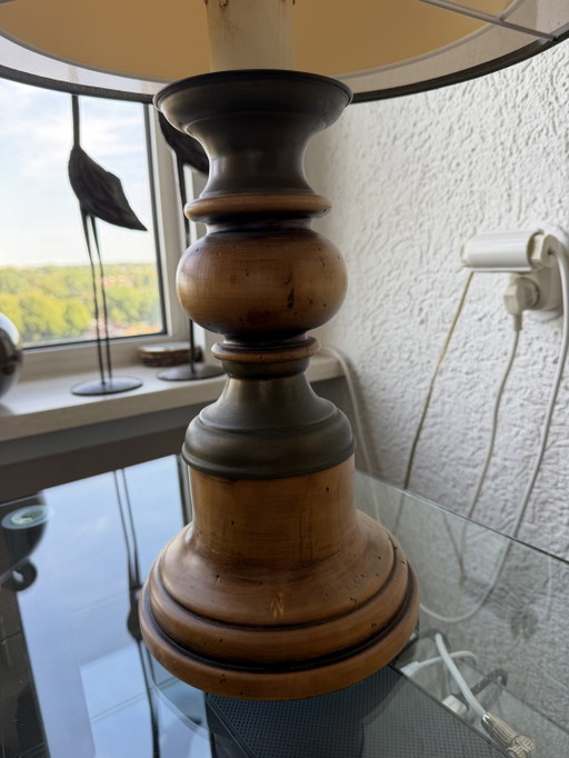 Antique table lamp 150 years old – tafellampen, Metal, Textile (photo 2 of 5)
