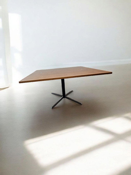Vintage J.M. Thomas Wilhelm Renz teak coffee table dining table height adjustable and fold-out 1960s