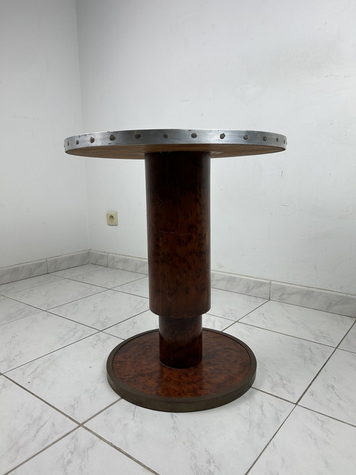 Art Deco Side Table Root Walnut Veneer