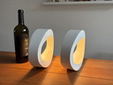 2x Massive weiße Designlampe