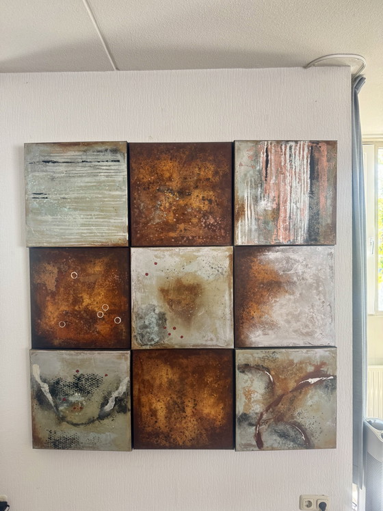9-Luik Abstracte Kunstpanelen – Canvas (photo 5 of 9)