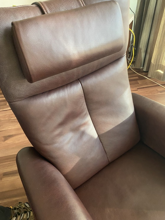 Image 1 of Sillón reclinable de cuero de gran tamaño