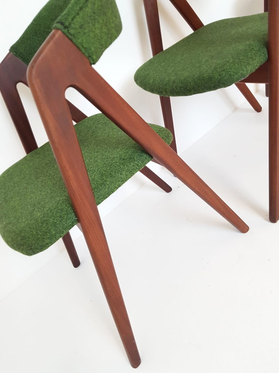 4 Vintage Farstrup Thomas Harlev Model 205 Stoelen Nieuw Bekleed Keymer Rich Wool – Eetkamerstoelen, Wood (photo 11 of 15)
