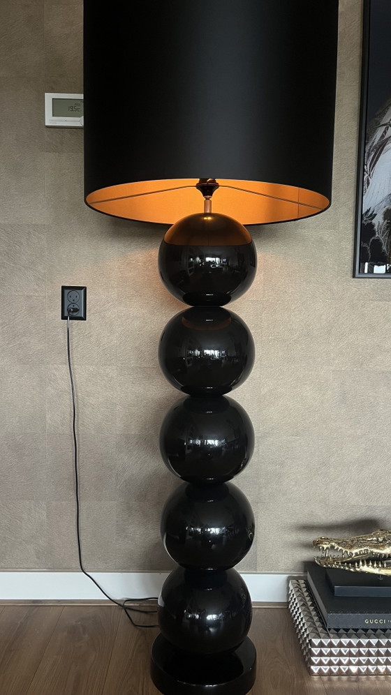 Image 1 of Stout Verlichting Milano Bollen Vloerlamp Zwart -Champagne Dimbaar