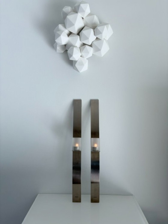 Set de 2 apliques de pared Blomus de acero inoxidable 60 cm – Decoración de pared, rvs (photo 13 of 21)