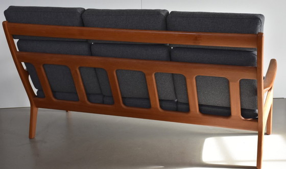 Image 1 of Divano con schienale alto Mid Century Design Teak anni '60 Kvadrat