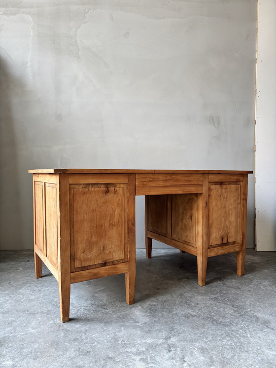 Image 1 of Escritorio antiguo de roble, arenado