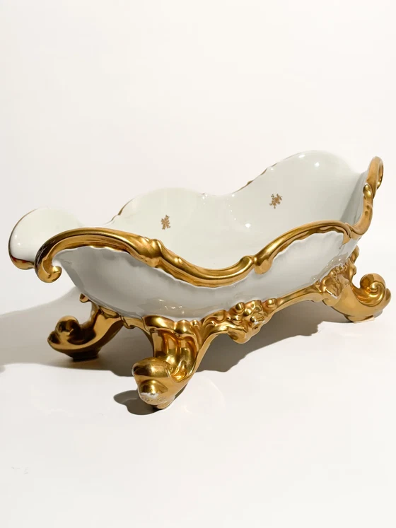 Centre de table en porcelaine blanche et or de Rosenthal, années 1960 – Objets déco (photo 8 of 9)
