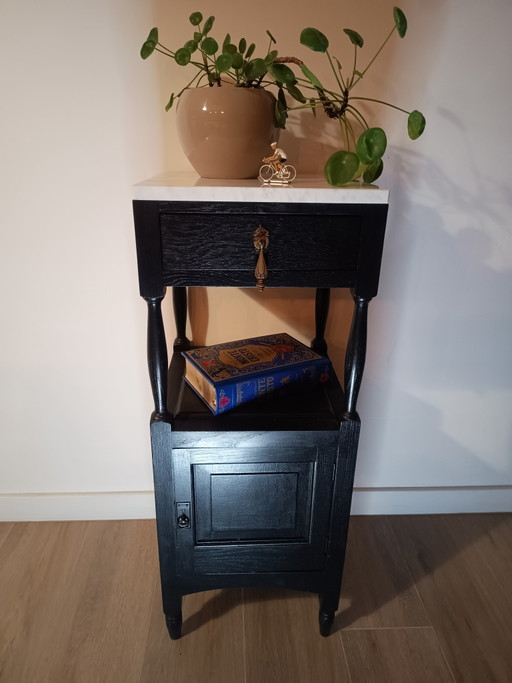 Elegante mobiletto laterale/piedistallo/mobiletto per bevande nero