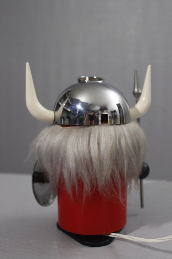 Image 1 of Vintage Lamp "Olaf" The Viking Design Old Timer Ferrari Italy 1960s