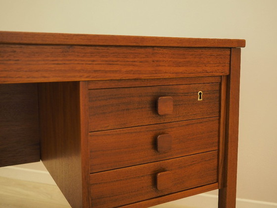 Escritorio danés de teca con seis cajones, chapado en madera, década de 1960. – Wood (photo 15 of 19)