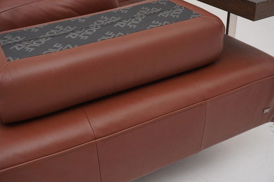 Image 1 of Rolf Benz Dono Couch Sofa Corner Couch Corner Sofa Leather Dono brown cognac pull-out