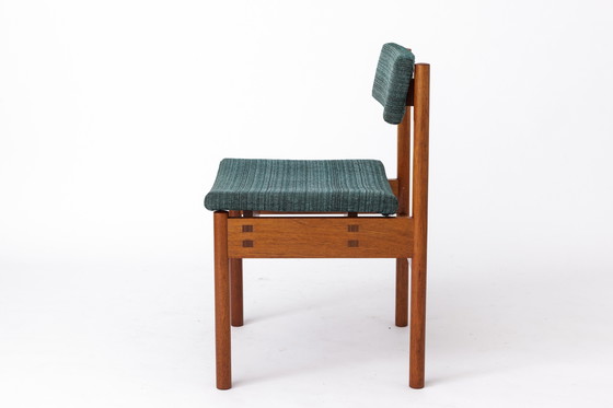 Image 1 of Rare Vintage Teak Desk Chair | Mid-Century Office Chair (1960s-1970s) | Original Green Upholstery