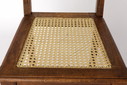 Chaise ancienne en hêtre avec assise en rotin viennois - 1940s Vintage Woven Chair