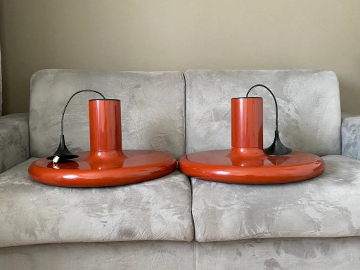 Juego de 2 Lámparas colgantes Pendolita de Lita, versión XXL. 1970. 60cm.