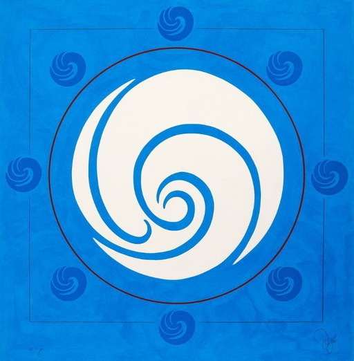 Jack Youngerman "Galaxy Blue"- Edition of 75 - signed - numbered - (93 x 91 cm)