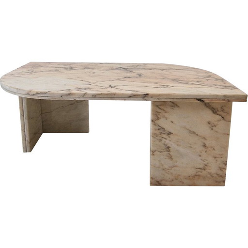Mesa de centro vintage de mármol, Italia, 1980
