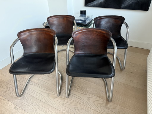 Vintage design stoelen, Metaform 1960s, Willy Rizzo, Patina!