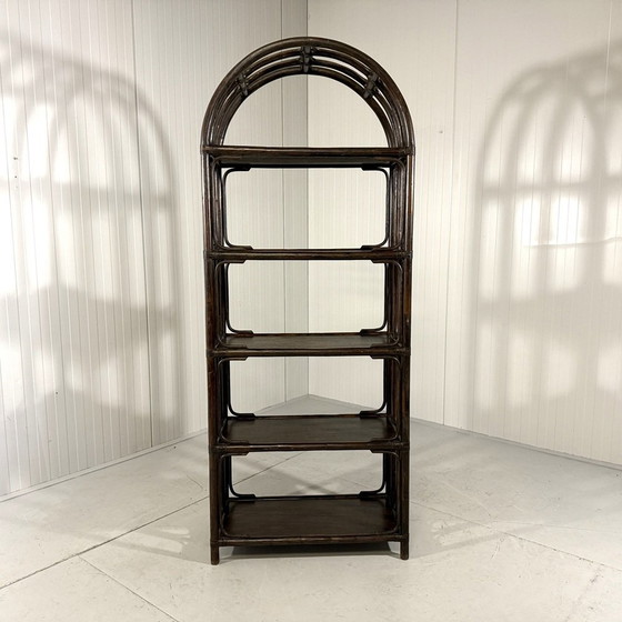 Image 1 of Groot Donker Rotan Rek Jaren 70