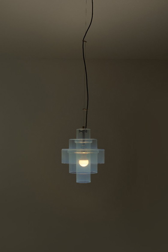 Lampada a Sospensione LS-120 3 Livelli - Anni '70 - Carlo Nason, Mazzega, Lampade a sospensione, Metallo (foto 3 di 14)