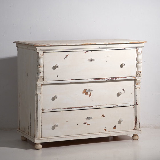 Antique white Provencal style chest of drawers (c.1920) #44 (photo 7 of 40)