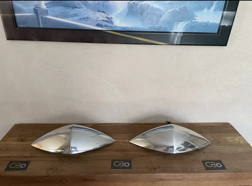 2x Tobias Grau Artur.  Chrome Wall Light