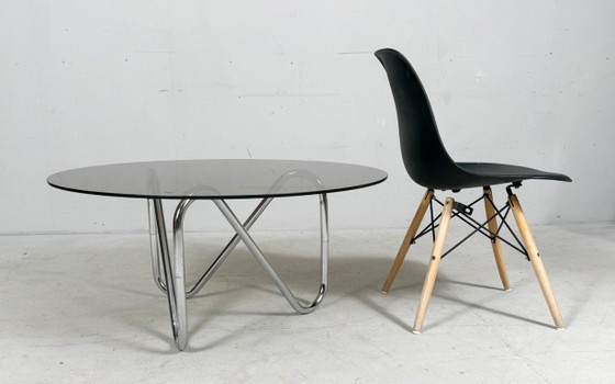 Image 1 of Französischer Stahlrohr Coffee Table/Couchtisch, der 1970er Jahre