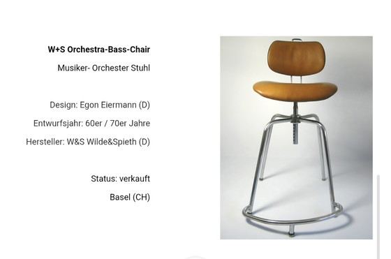 Image 1 of Set of 3 W+tS Orchestra Chairs - Egon Eiermann - Vintage design 1984