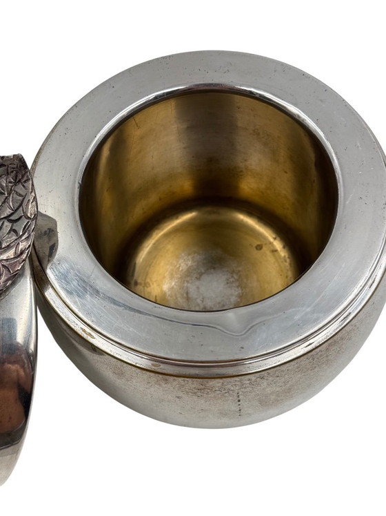 Modern Silver-Plated Apple Wine Cooler / Ice Bucket, Teghini Firenze Italy 1970s – Decorative Objects, Metal (photo 11 of 12)