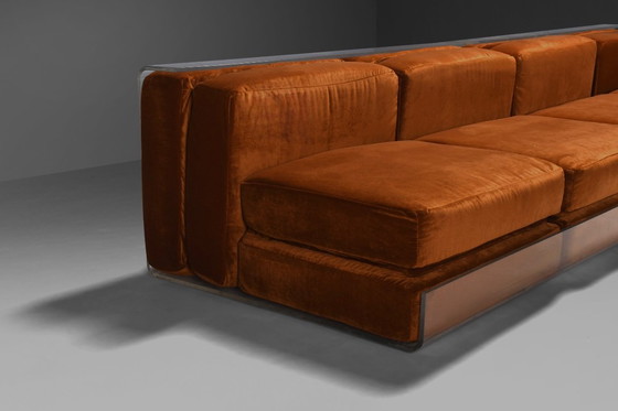 Image 1 of Seltenes Ecksofa aus Acrylglas von Roberto Monsani für Acerbis, Italien 1975