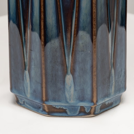 Model 1033 Große Keramik-Tischlampe von Søholm Stentøj, Dänemark, 1960er Jahre, Tischlampen, Braun (Foto 6 von 9)