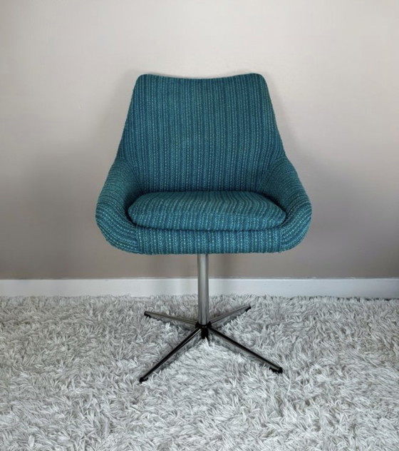 Image 1 of Silla giratoria Knoll 70s rizos de lana