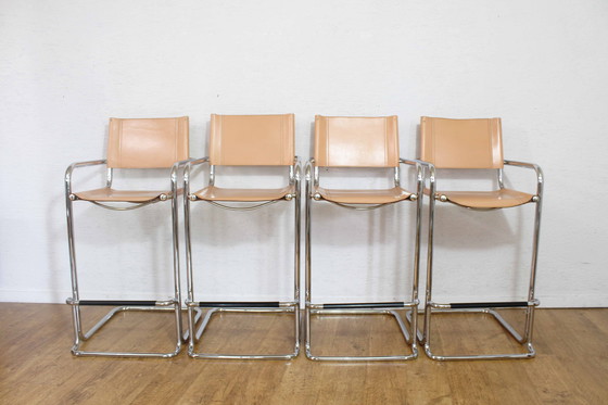 Image 1 of Set of 4 Mart Stam style bar chairs 1970