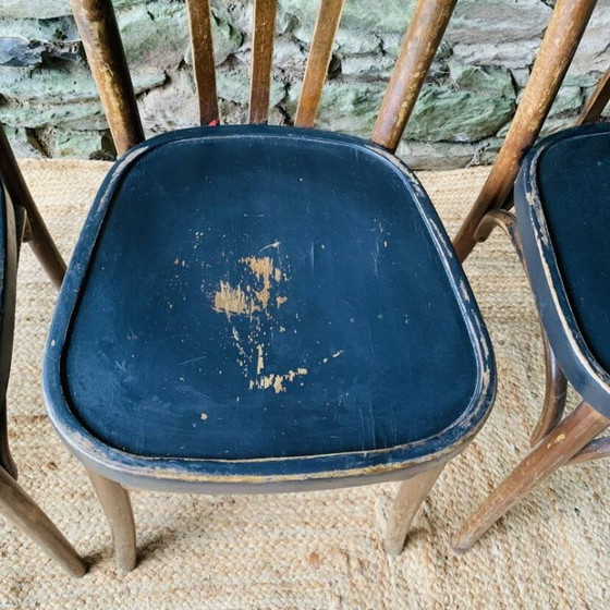 Set di quattro sedie da bistrò vintage in legno curvato – Sedie da pranzo (photo 9 of 18)