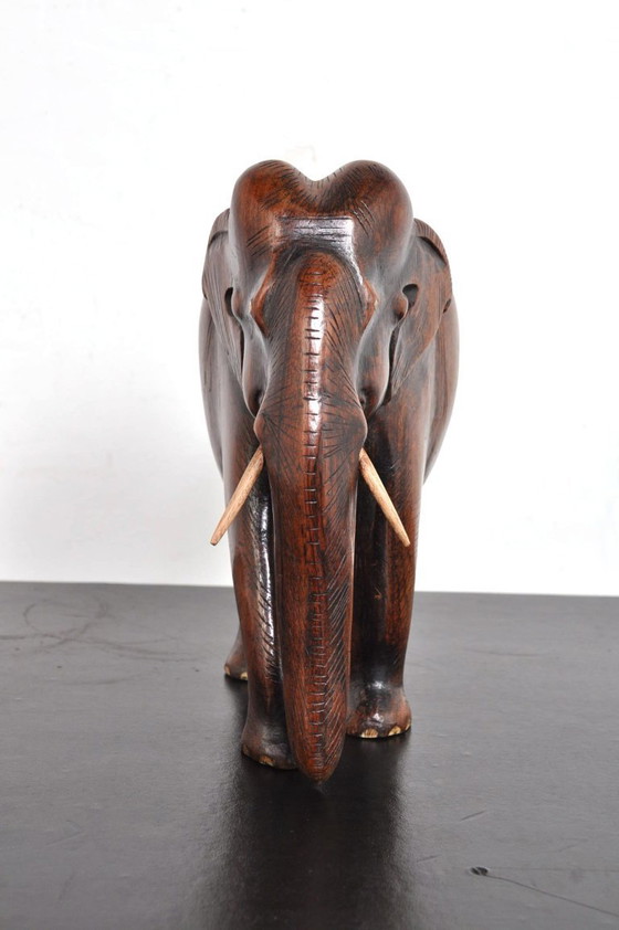 Image 1 of Elefante di legno d'epoca, anni '50