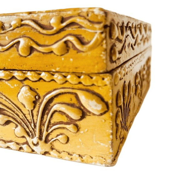 Joyero italiano antiguo de madera con relieve de yeso, barroco, década de 1950. – Objetos decorativos, Ceramic (photo 6 of 7)
