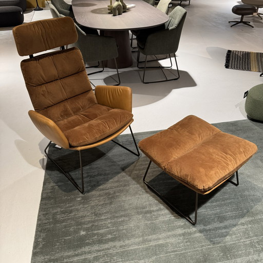 KFF Arva Lounge-Sessel mit Hocker