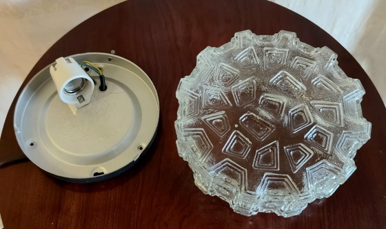 Molded glass ceiling light or wall lamp - Mid.XXth (photo 8 of 8)
