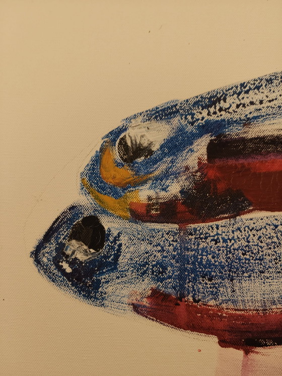 Pintura al óleo "Peces" – Pinturas y dibujos, Lienzo (photo 4 of 6)