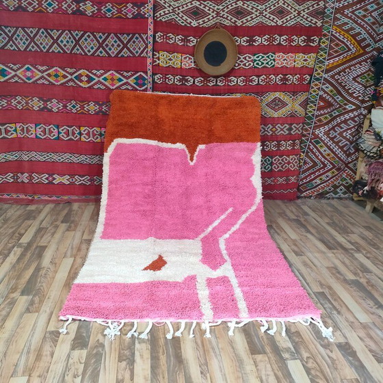 Magnifico Tappeto Rosa in Lana 150/250cm – Tappeti, Wool (photo 2 of 7)