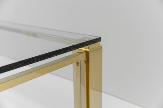 Image 1 of Square Golden Coffee Table, 1970s