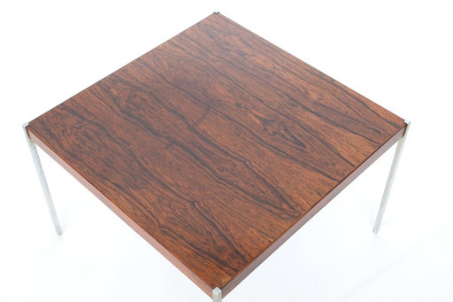 Table basse vintage en bois de rose par Östen et Uno Kristiansson, Suède 1962