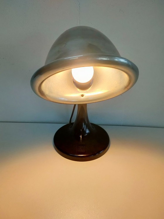 Image 1 of Rare industrial Bauhaus (style) 1950s-60s table lamp by Fritz Pendorff (GDR) with Bakelite base