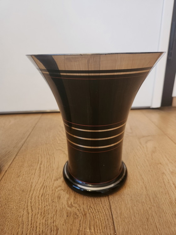 Image 1 of Beautiful set of Art Deco / Mid-Century vases – Paul Heller for Glasfabriek Boom (Belgium) – 1940s/50s