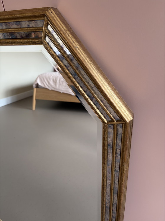 Magnifique miroir vintage Deknudt – Octogonal – Style Hollywood Regency (92 x 72 cm) – Glass (photo 8 of 13)