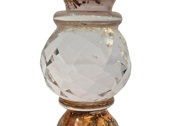 Image 1 of Elegante Ampolla in Vetro di Murano Rosa e Decori Dorati – Lavorazione Artigianale Vintage
