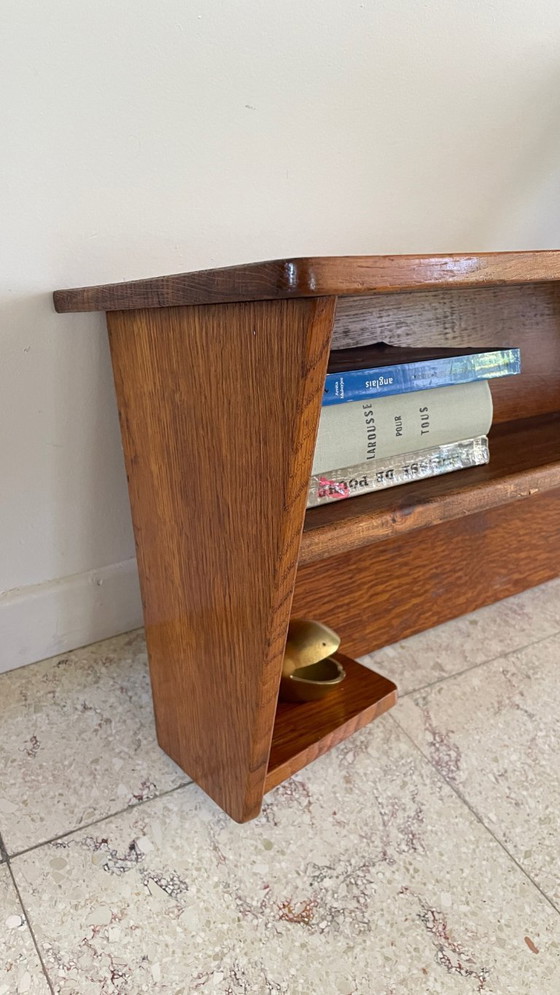 Image 1 of Geometrische wandplank massief eiken VINTAGE